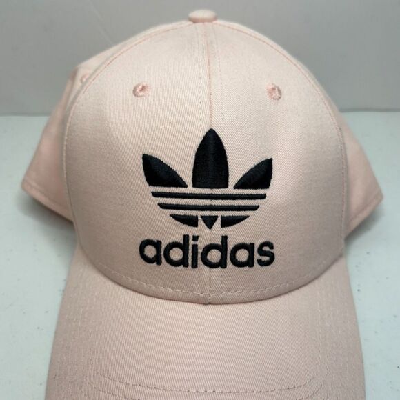Adidas Original Baby Pink Logo Baseball Cap Snapback Hat Womens - Picture 5 of 7
